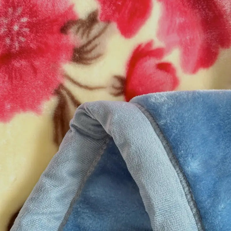 Plush Velvet Floral Blanket- the luxurious warmth and softness