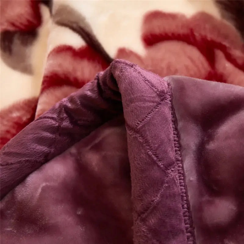 Premium Floral Velvet Blanket – Luxurious, Cozy, and Stylish