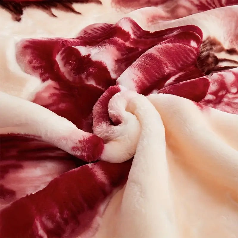 Elegant Floral Velvet Blanket – Soft, Cozy, and Warm