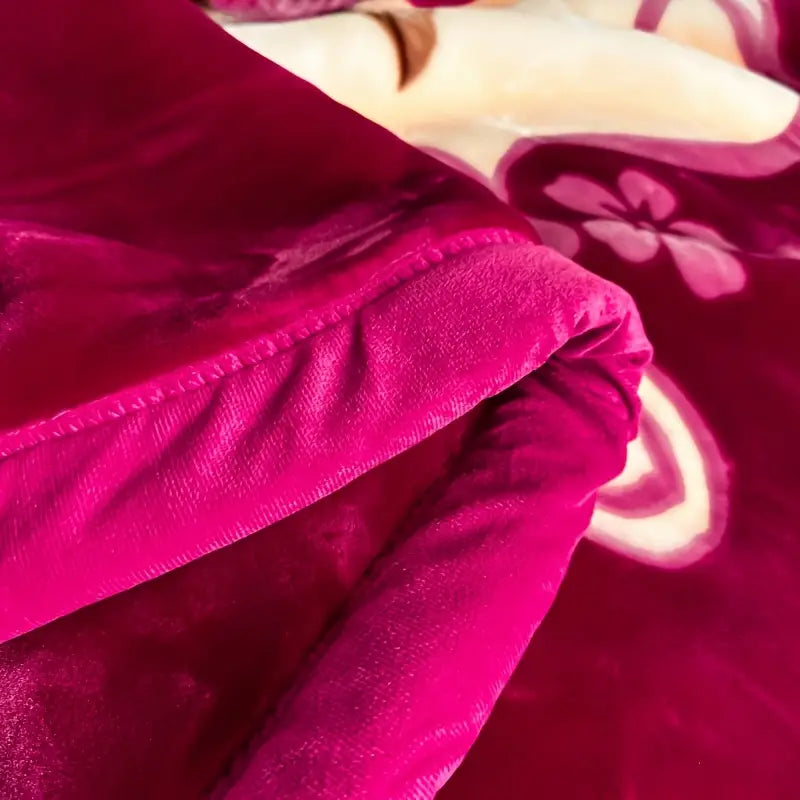 Luxurious Floral Velvet Blanket – Soft, Cozy, and Elegant
