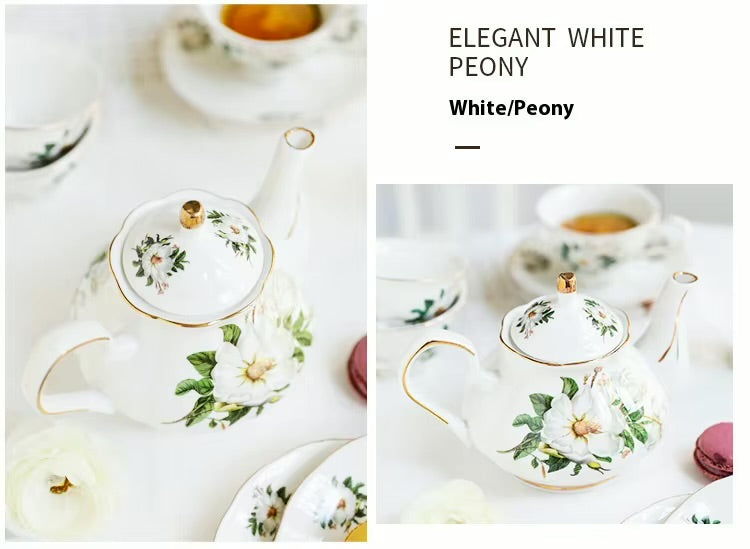 Royal Afternoon Tea Collection – 21-Piece Sophisticated Porcelain Tea Set