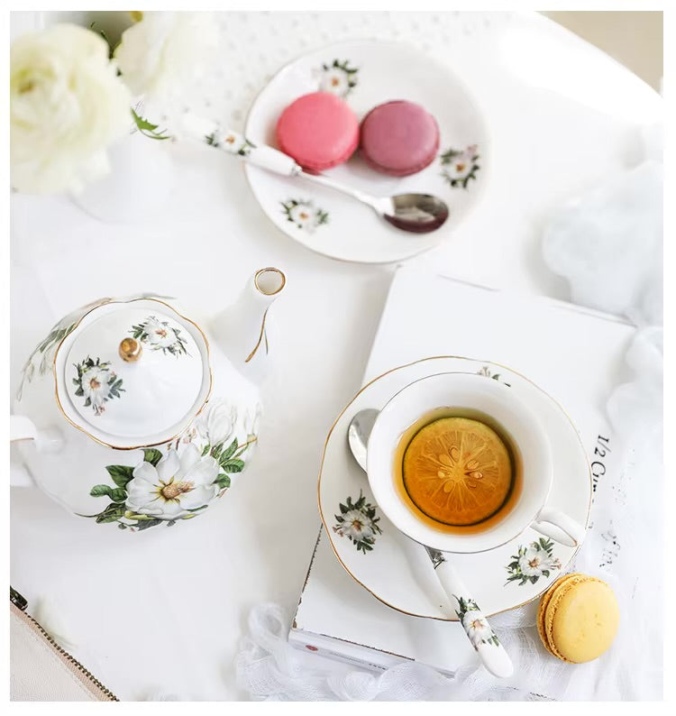 Royal Afternoon Tea Collection – 21-Piece Sophisticated Porcelain Tea Set