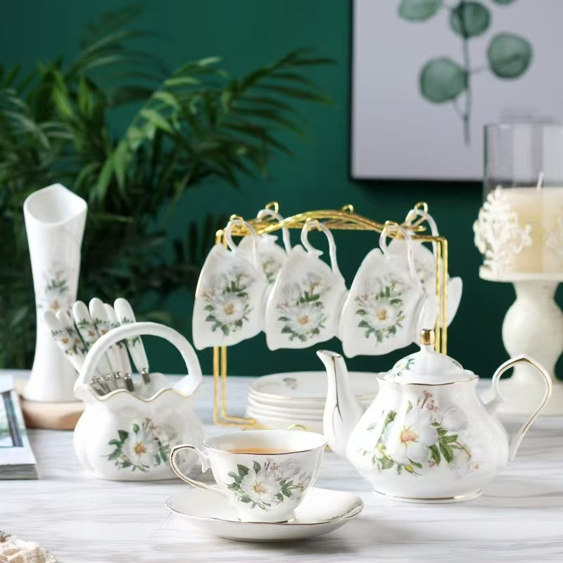 Royal Afternoon Tea Collection – 21-Piece Sophisticated Porcelain Tea Set