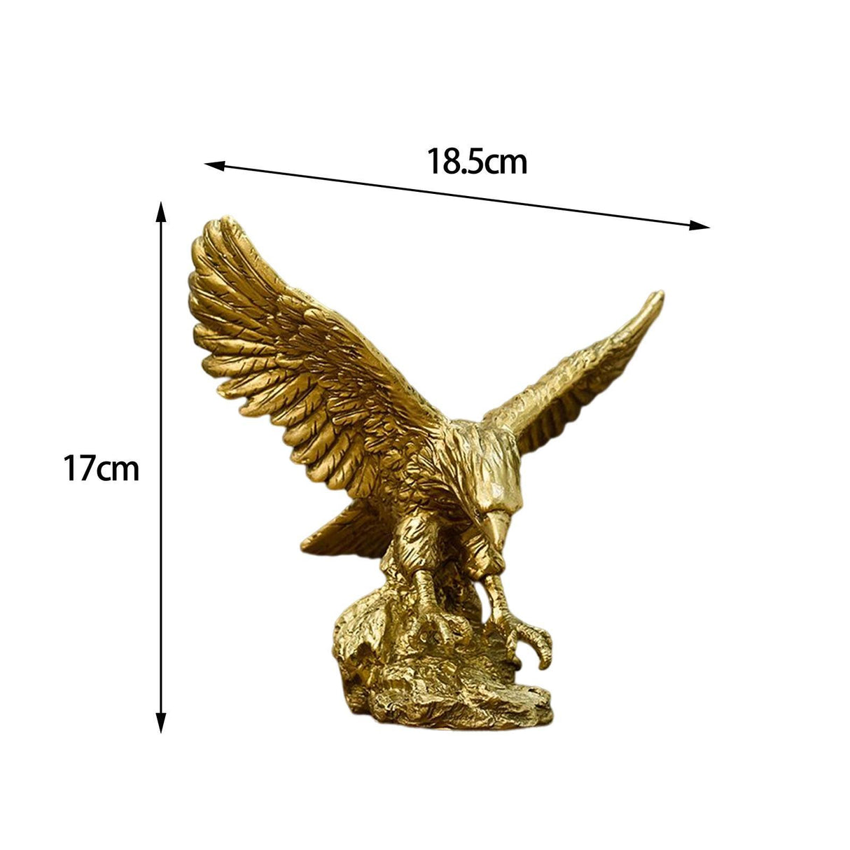 Golden Eagle Statue – Majestic Resin Eagle Figurine for Home & Office Decor