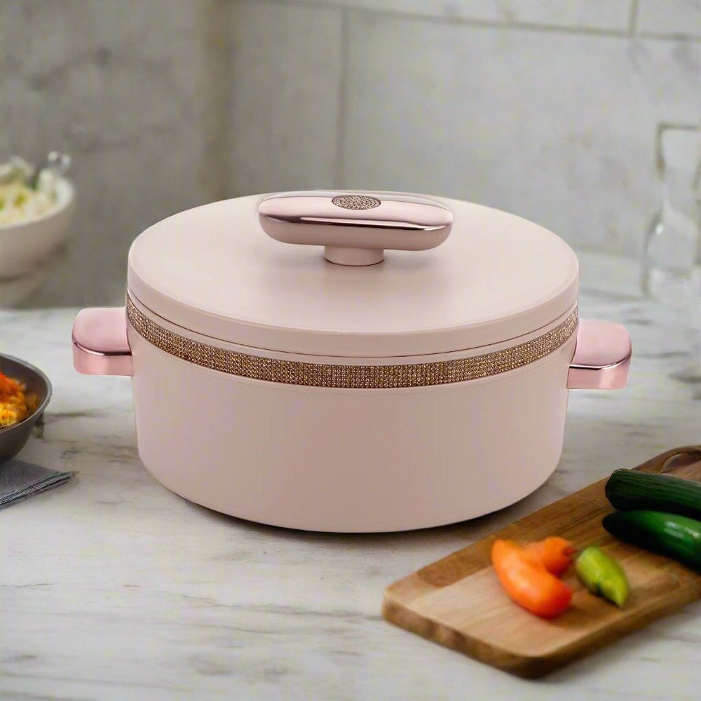 Nayasa Sapphire Casserole – Elegant Insulated Serving Pot with Lid for Hot & Fresh Meals