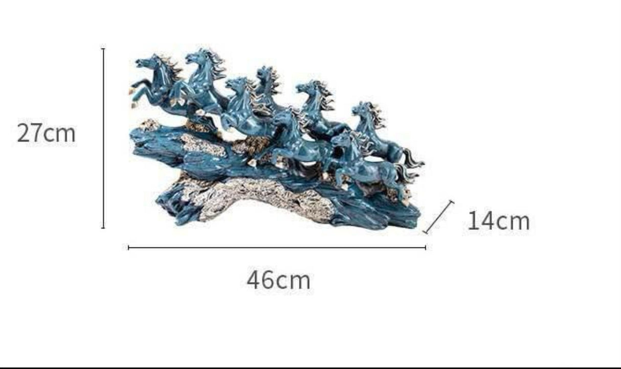 Elegant Running Horses Figurine for Home Decor