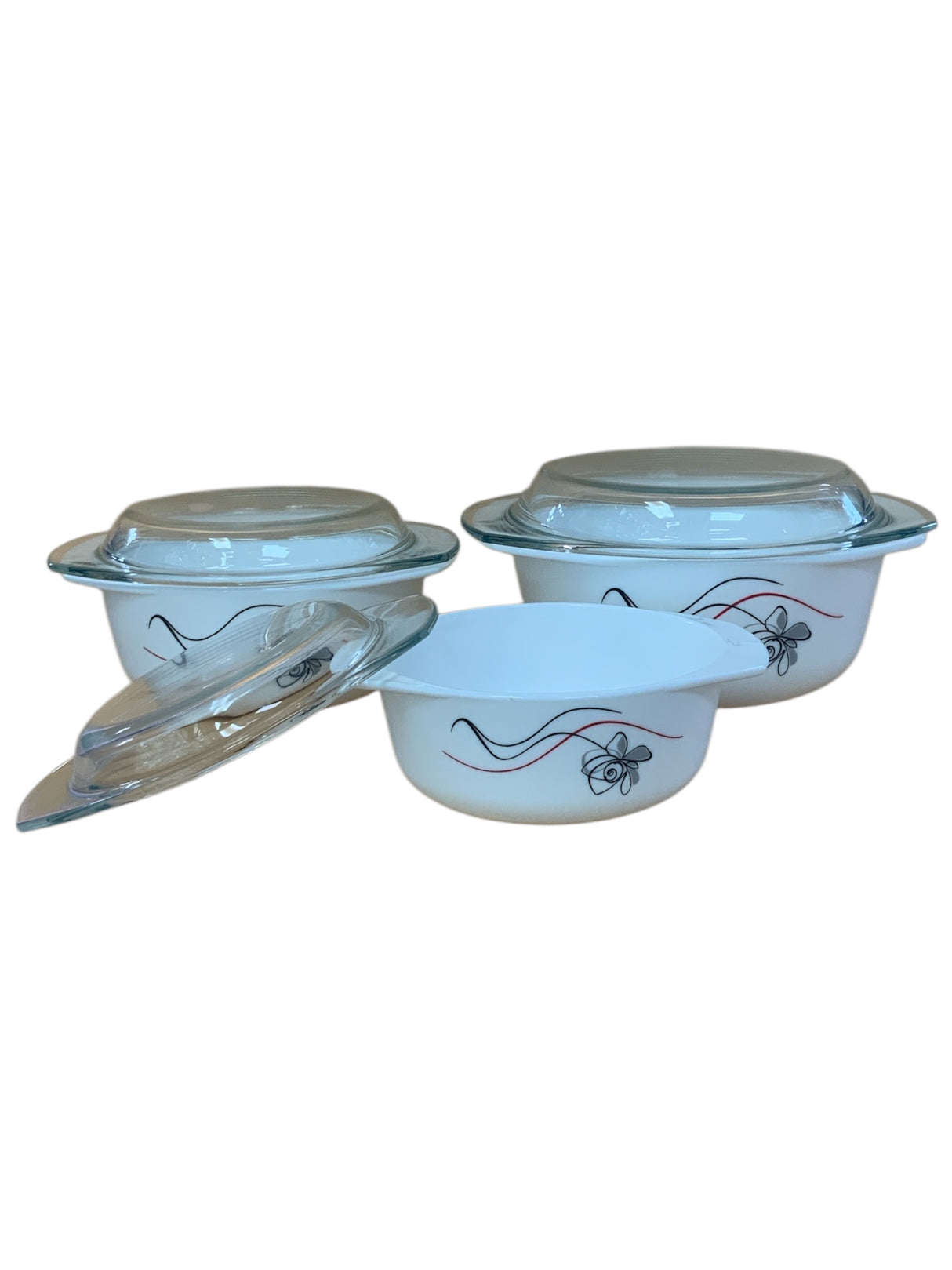 Classic 3-Piece Floral Serving Casserole Set β Hot Meals Made Easy