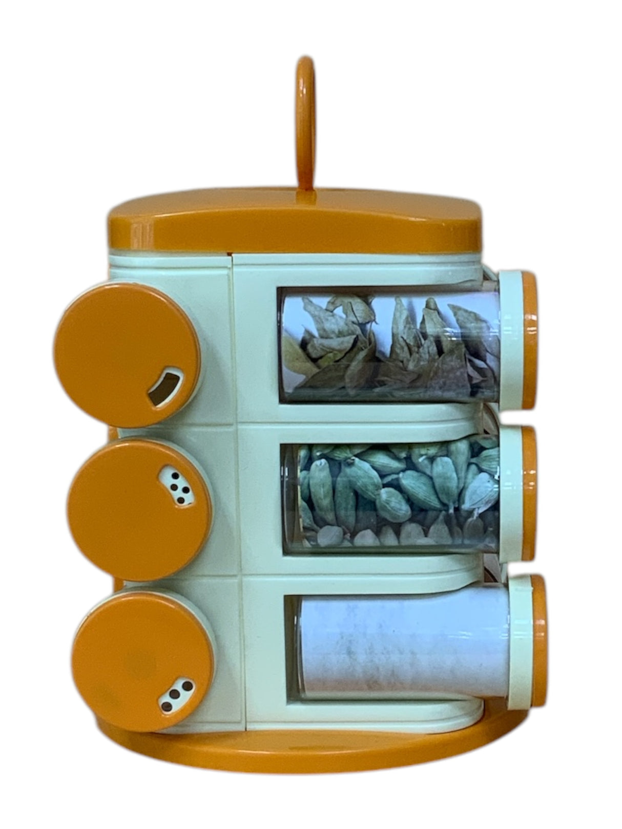 12-Jar Plastic Masala Rack for Kitchen Organization