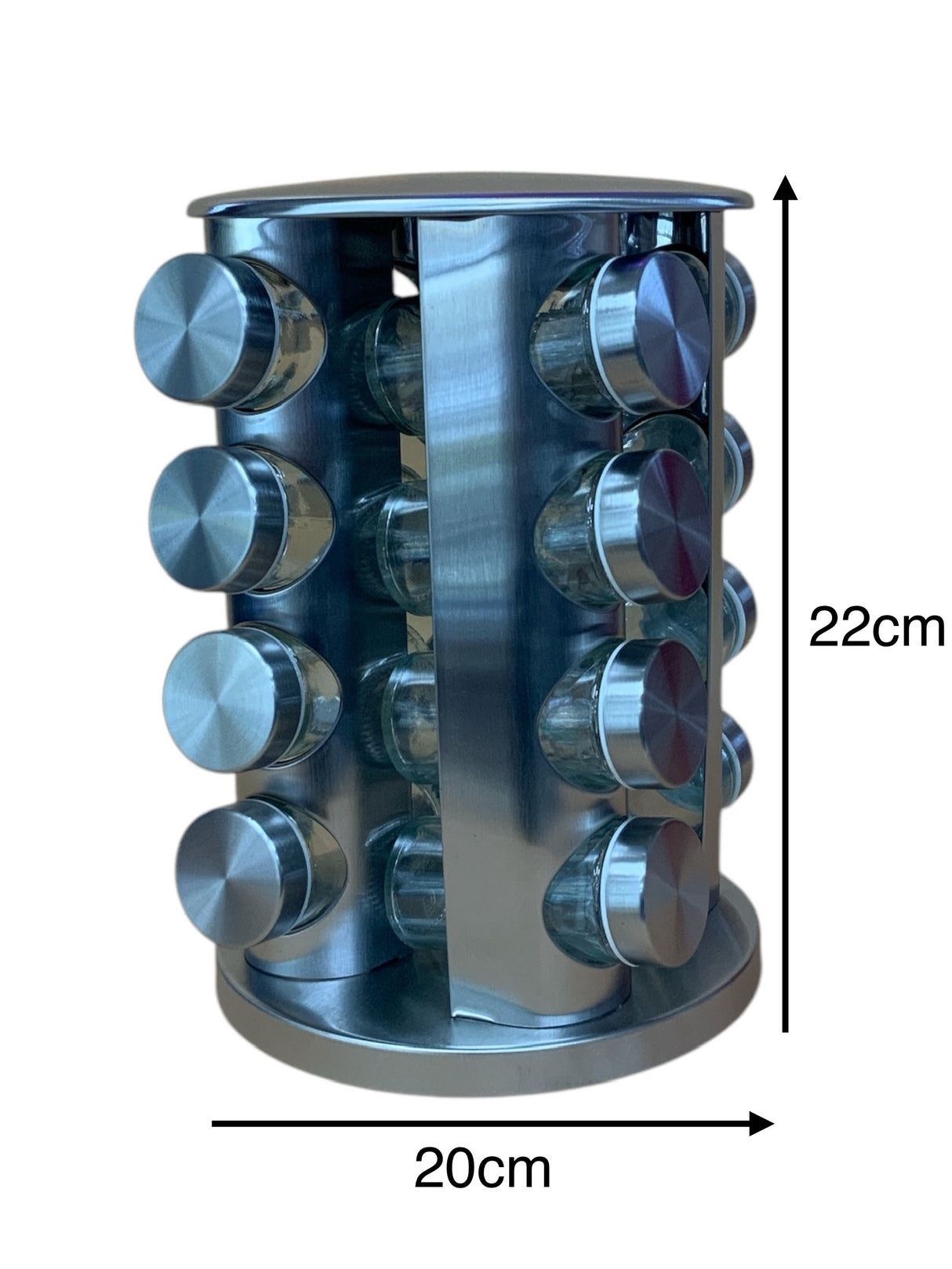 The Versatile 16-Jar Stainless Steel Masala Rack