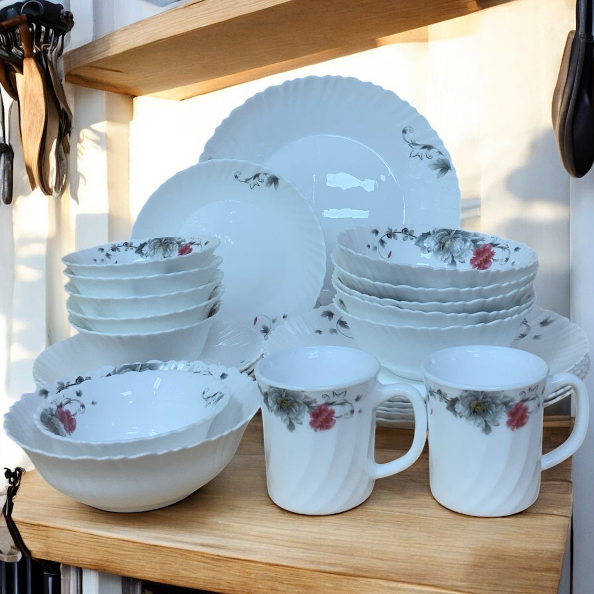 Complete 30-Piece Floral Dinner Set β Everyday to Special Occasions