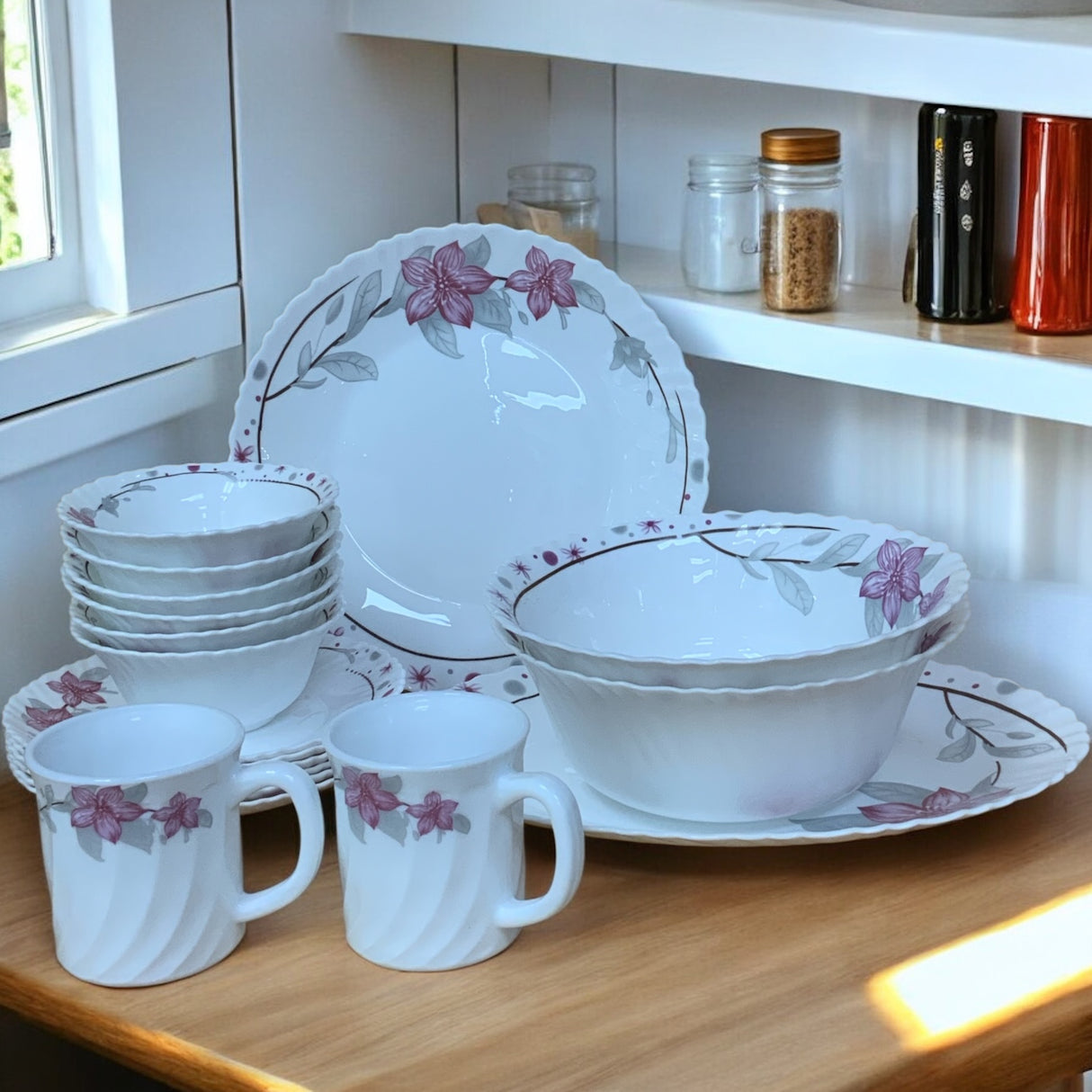 Premium 27-Piece Floral Dining Set β Stylish Table Essentials