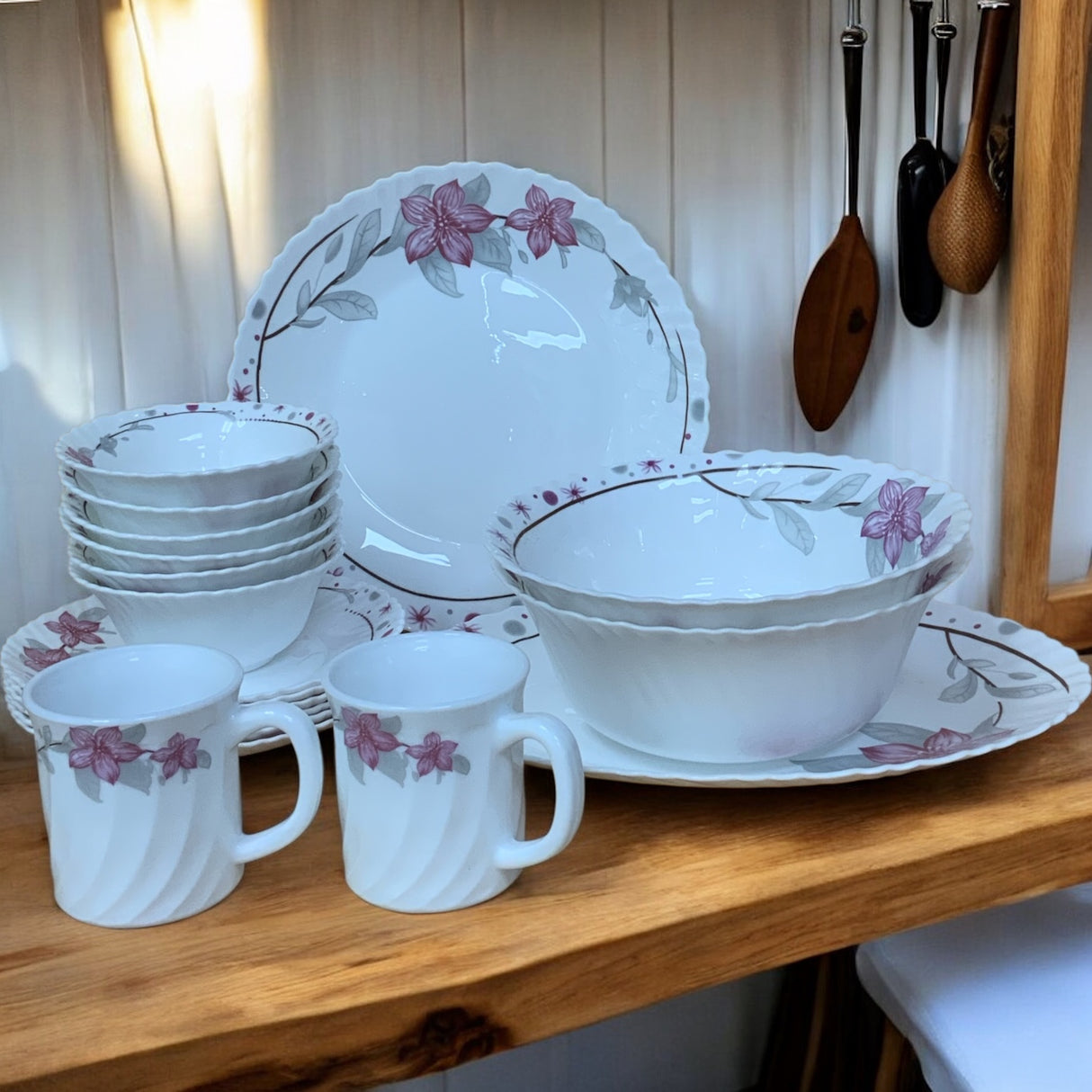 Premium 27-Piece Floral Dining Set β Stylish Table Essentials