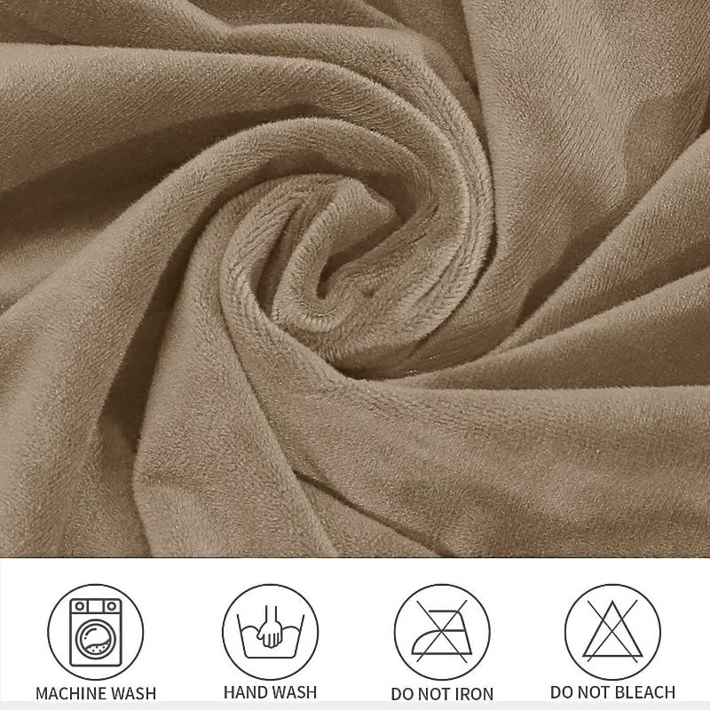 Beige Stretch Sofa Cover Set (1+2+3 Seater) – Soft Elastic Slipcovers – Washable Anti-Slip Couch Covers for Living Room