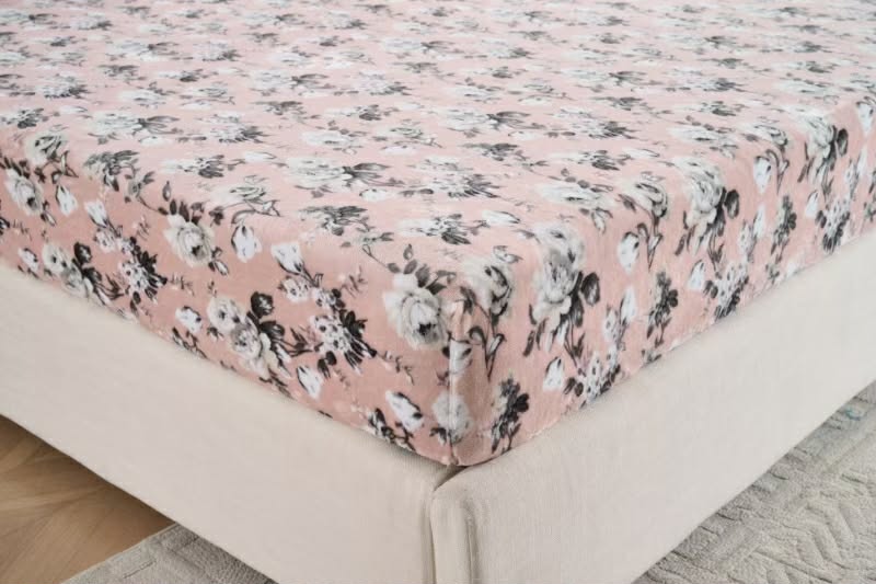 Soft Fleece Flannel Bedsheet Set – Warm, Deep Pocket, Modern Leaf Design Bedding (King/Queen/Twin)