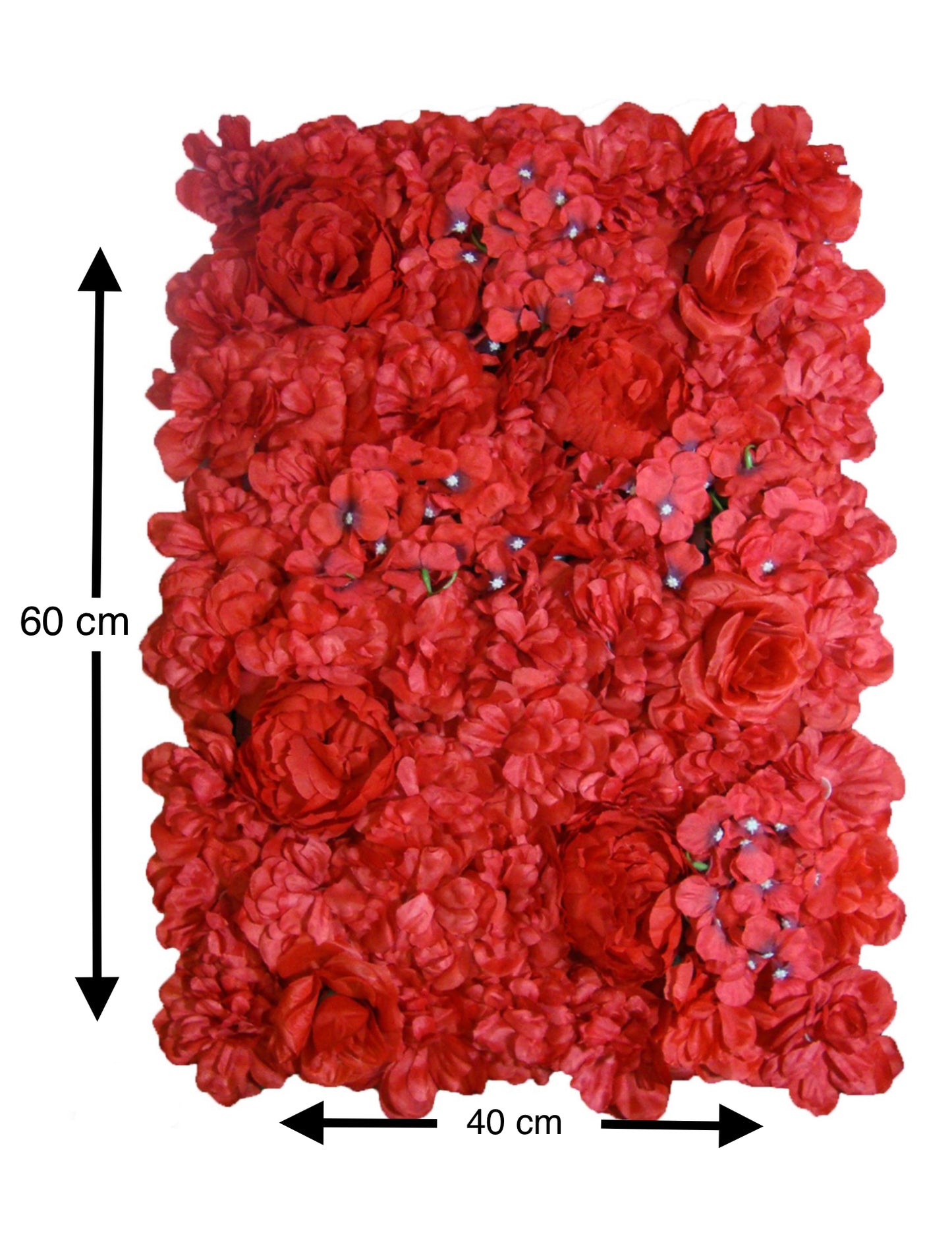 Red Flower Wall 3-D Artificial Flower Panel Home Shop Party Holiday Wall Decor Photo Backdrop Floral Wall