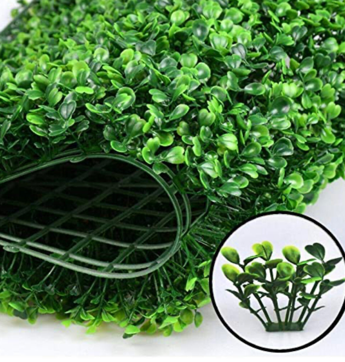 Fake Grass Wall Panel, Outdoor Topiary Hedge Plant,UV Protected Privacy Screen,Garden Fence Backyard
