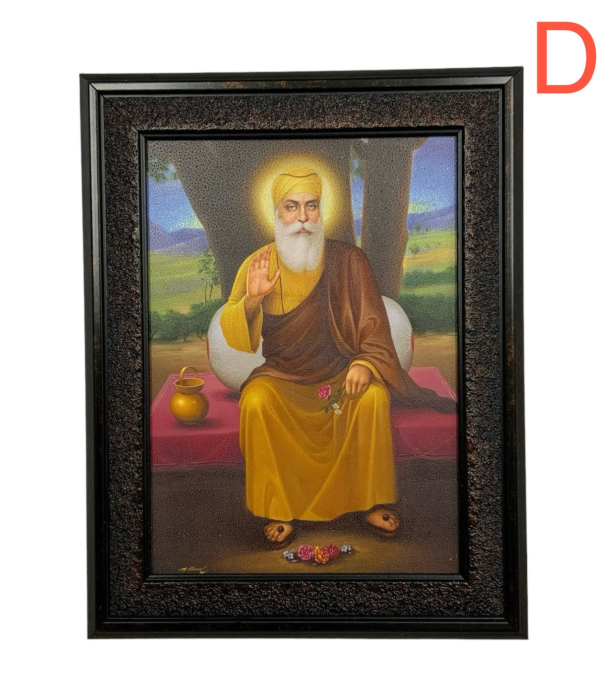 Guru Nanak Dev Ji Photo Frame 7X9 inches with Stand