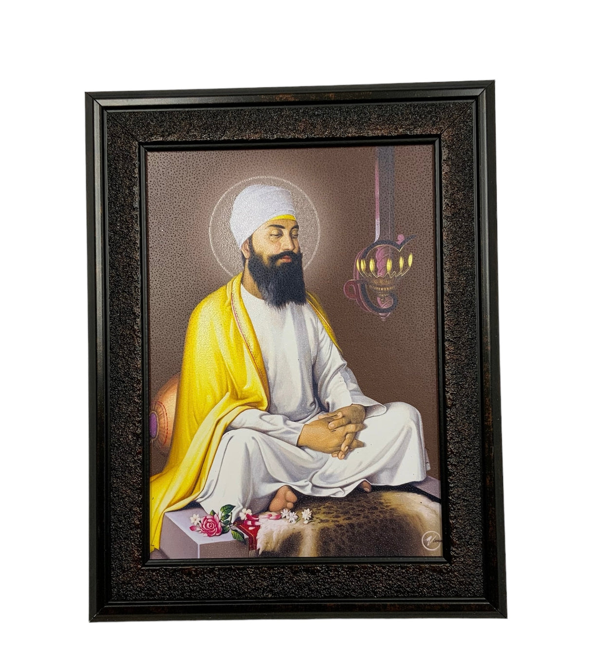 Guru Tegh Bahadur Ji Photo Frame with Stand 7X9 inches