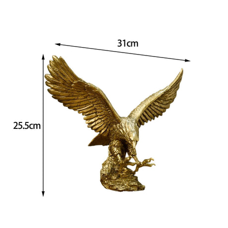 Golden Eagle Statue – Majestic Resin Eagle Figurine for Home & Office Decor