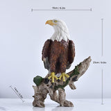 Bald Eagle Statue – Realistic Resin Eagle Figurine on Tree Branch