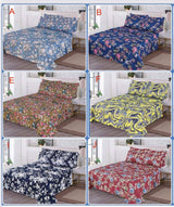 6 Piece Queen Bedsheet Set – 1 Fitted Sheet, 1 Flat Sheet & 4 Pillowcases | Premium Cotton | Multiple Elegant Designs