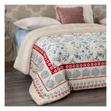 King Size Fleece Comforter Set 220x230 cm – Ultra-Soft Plush Bedding with 2 Pillowcases (50x70 cm), Elegant Pattern Design