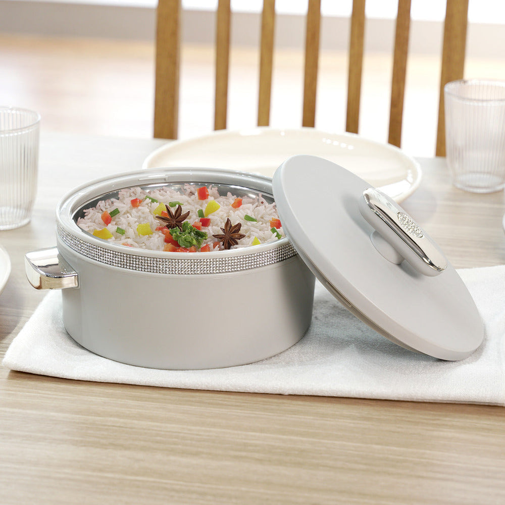 Nayasa Sapphire Casserole – Elegant Insulated Serving Pot with Lid for Hot & Fresh Meals