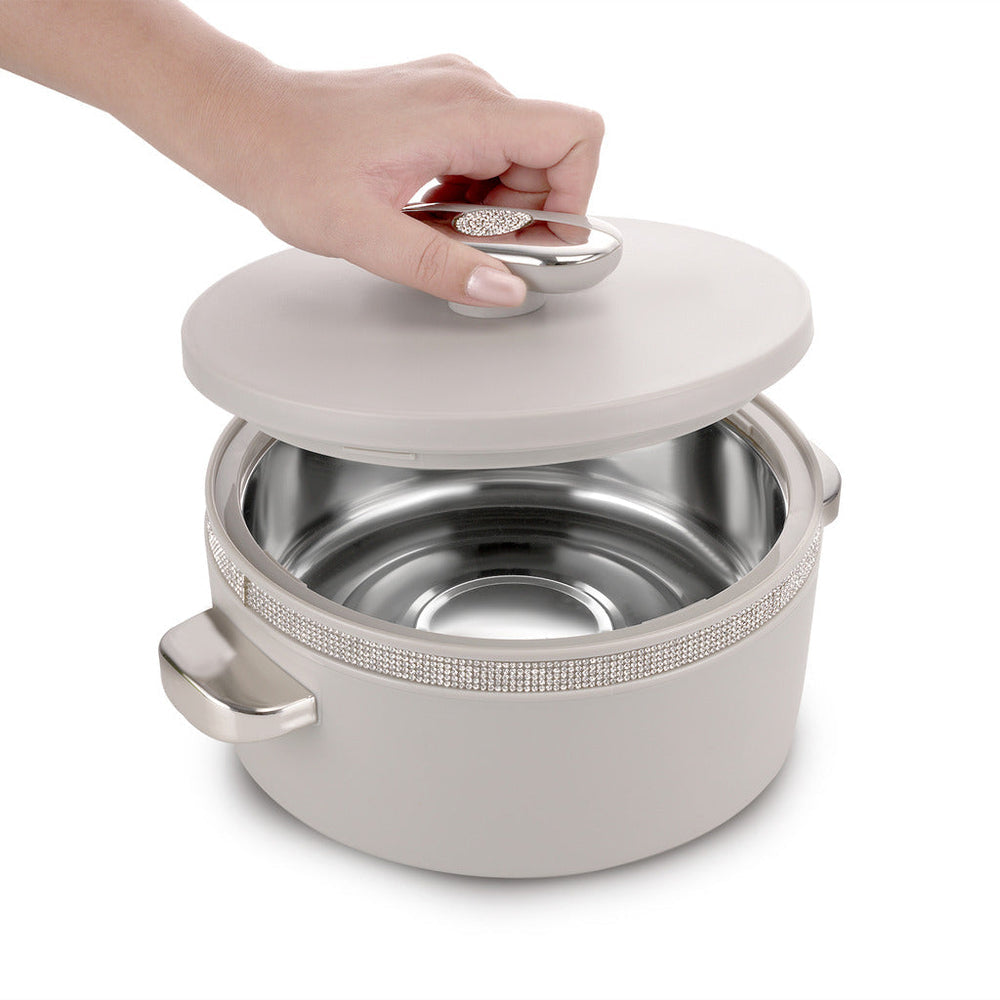 Nayasa Sapphire Casserole – Elegant Insulated Serving Pot with Lid for Hot & Fresh Meals