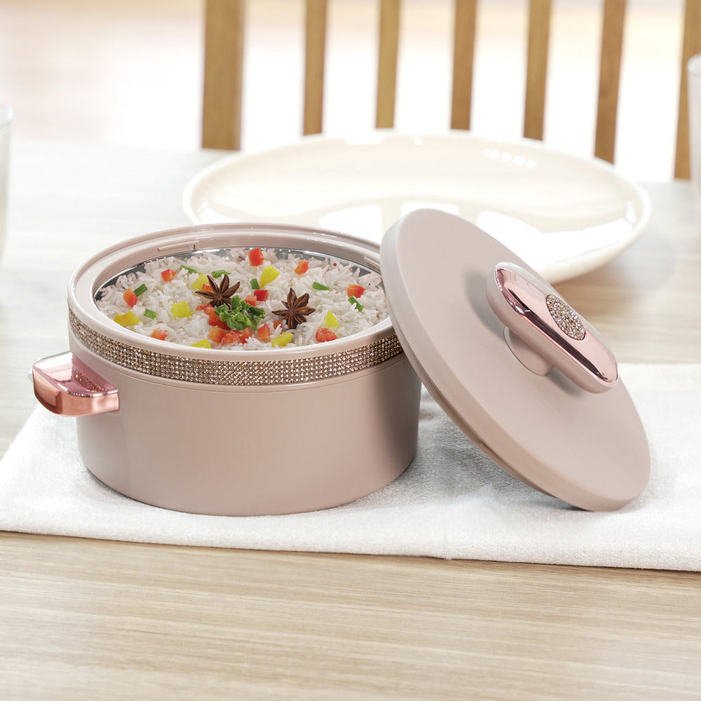 Nayasa Sapphire Casserole – Elegant Insulated Serving Pot with Lid for Hot & Fresh Meals