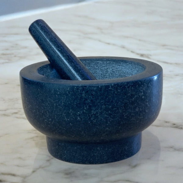 Granite black pestle mortal 9 cm length