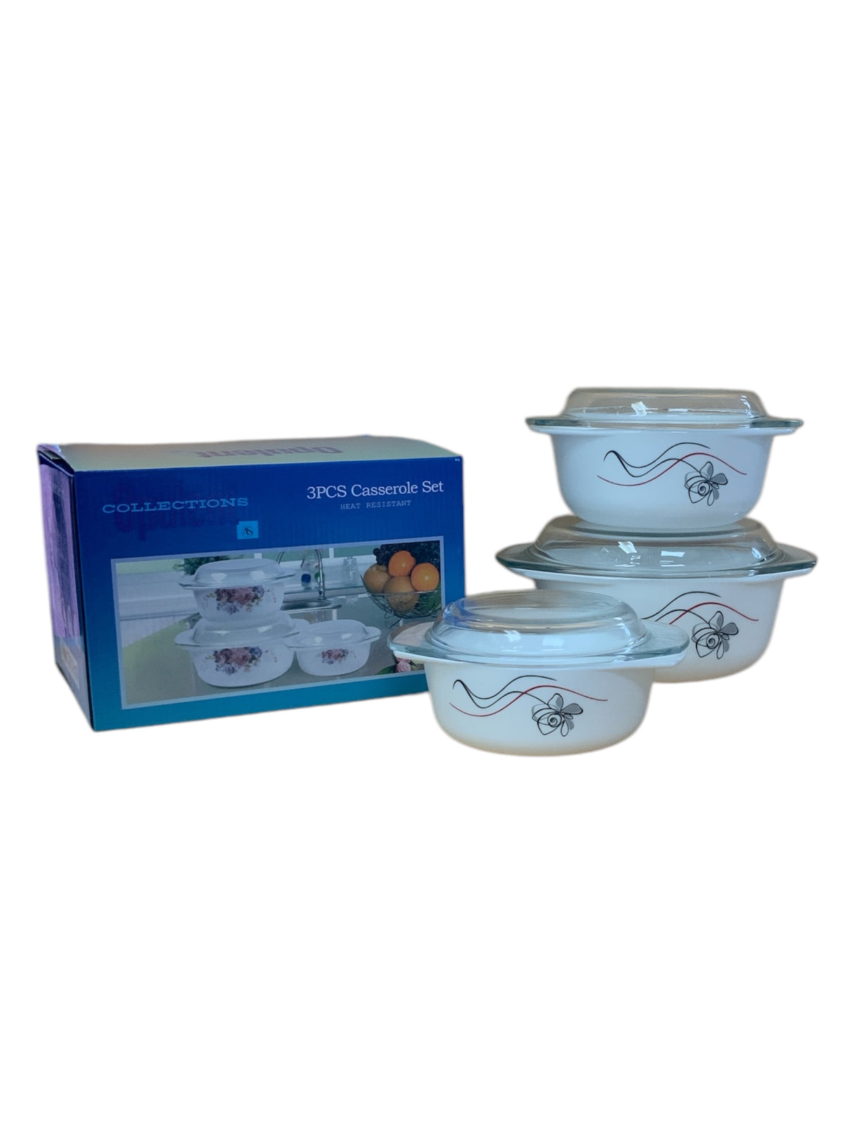 Classic 3-Piece Floral Serving Casserole Set – Hot Meals Made Easy