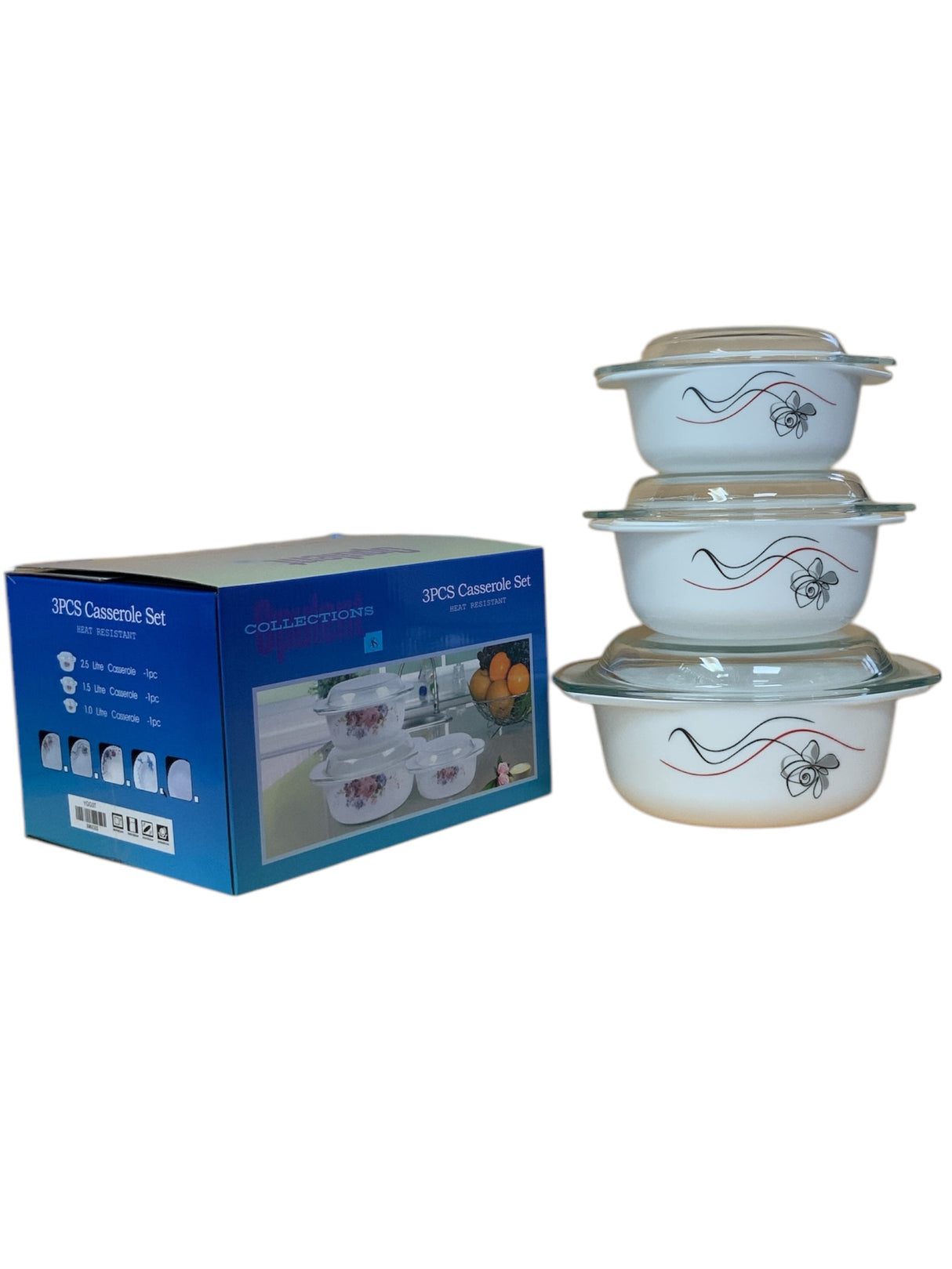 Classic 3-Piece Floral Serving Casserole Set – Hot Meals Made Easy