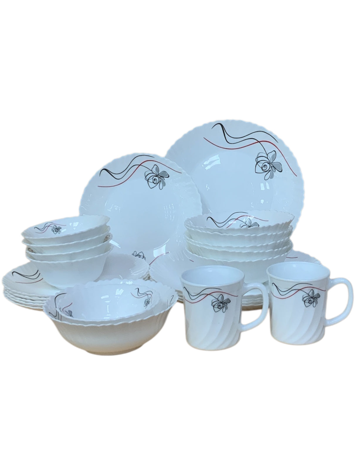 30-Piece Premium Floral Dining Set – Perfect for Daily Meals & Guests
