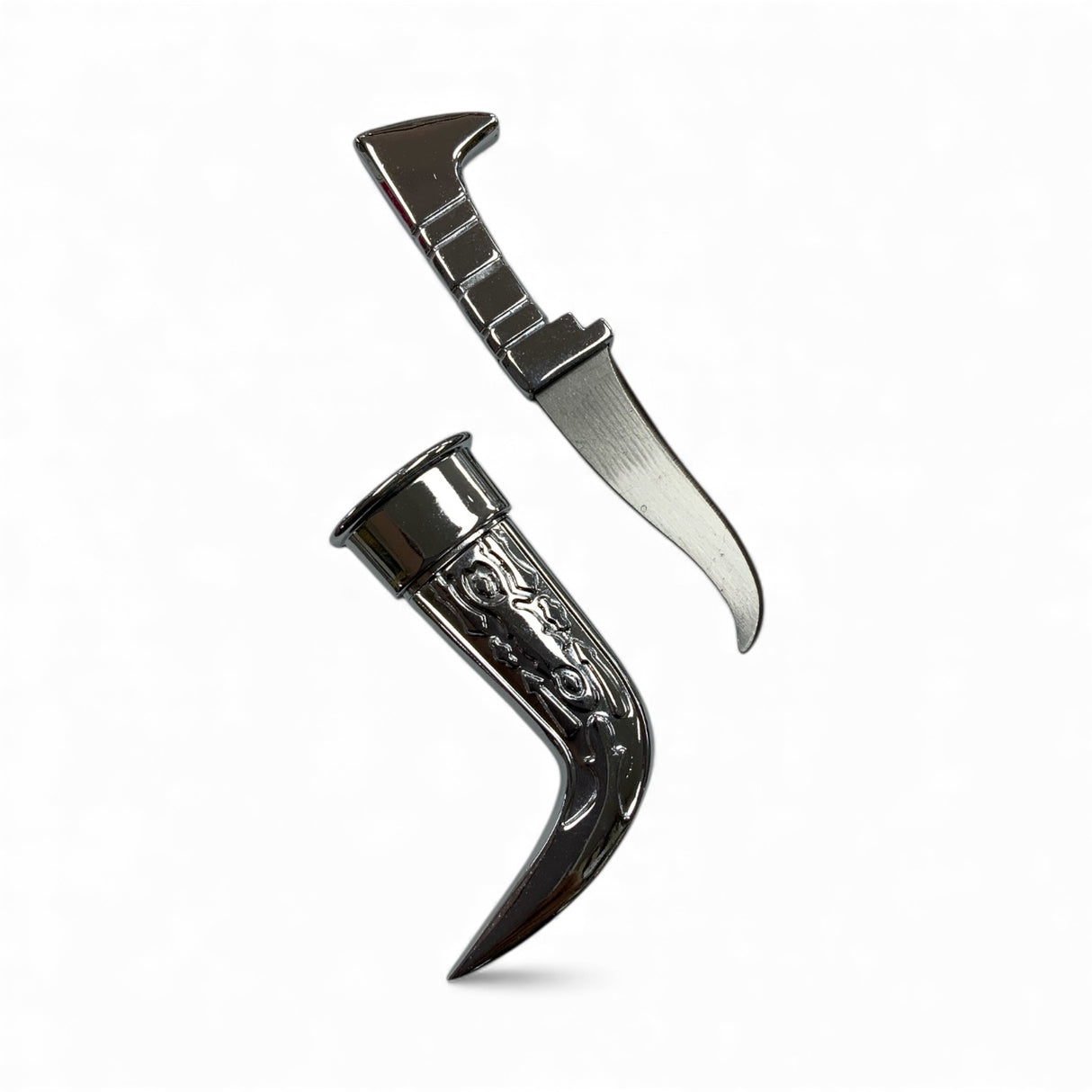 5.5-Inch Decorative Sikh Kirpan – Traditional Kirpan with Engraved Metal Handle and Curved Blade