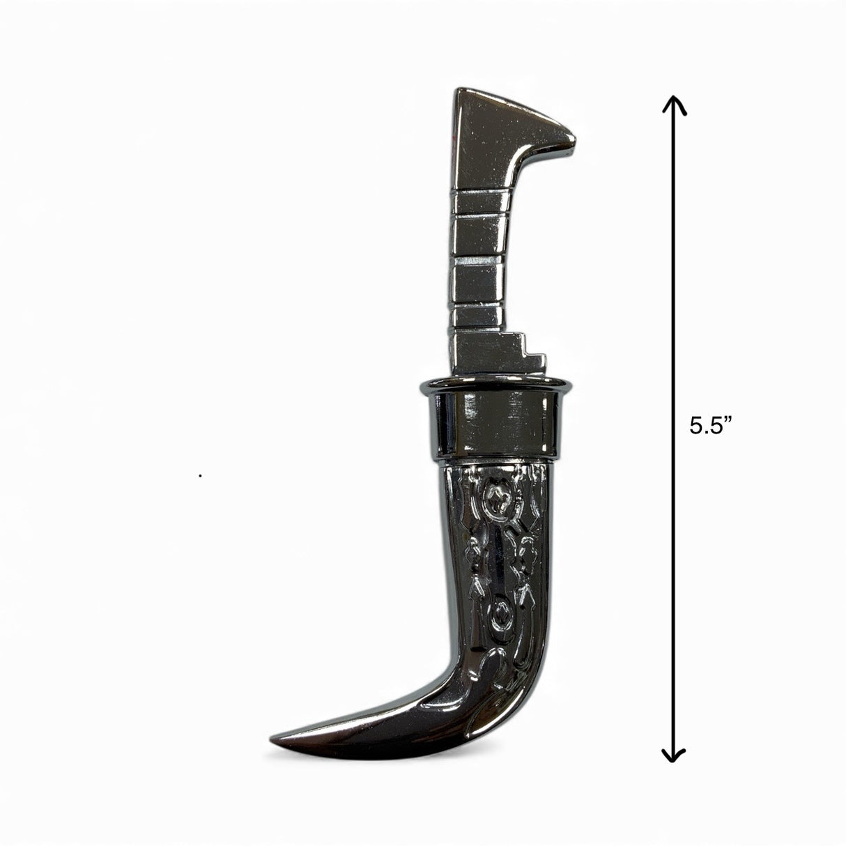 5.5-Inch Decorative Sikh Kirpan – Traditional Kirpan with Engraved Metal Handle and Curved Blade