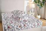 Fleece Flannel Bedsheet Set – Ultra Soft Floral Print | King, Queen & Twin Sizes | Deep Pocket Fitted Sheet