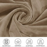 Beige Stretch Sofa Cover Set (1+2+3 Seater) – Soft Elastic Slipcovers – Washable Anti-Slip Couch Covers for Living Room