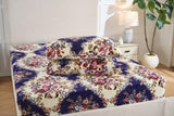 Cozy Fleece Flannel Bedsheet Set – Ultra Soft Blue Floral Print | King, Queen & Twin Sizes | Deep Pocket Fitted Sheet