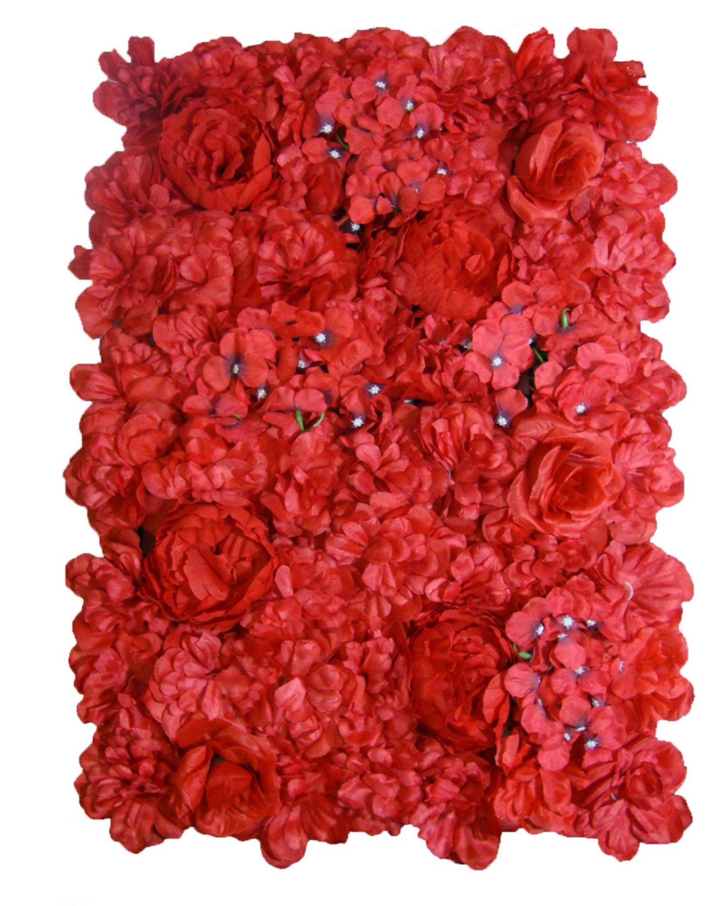 Red Flower Wall 3-D Artificial Flower Panel Home Shop Party Holiday Wall Decor Photo Backdrop Floral Wall