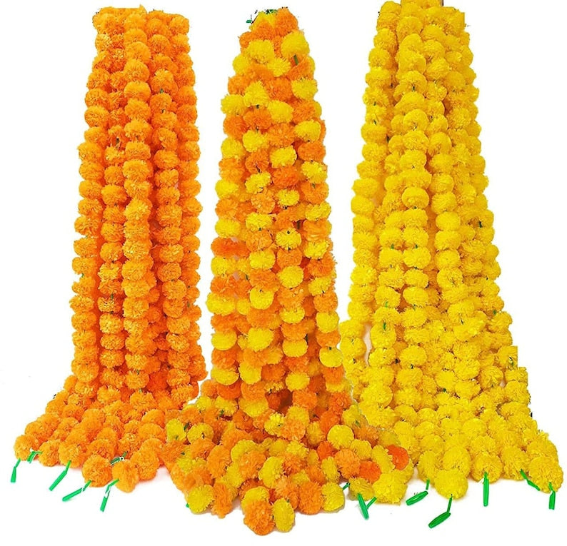 5 Pc Artificial Marigold Flower Garlands Pack